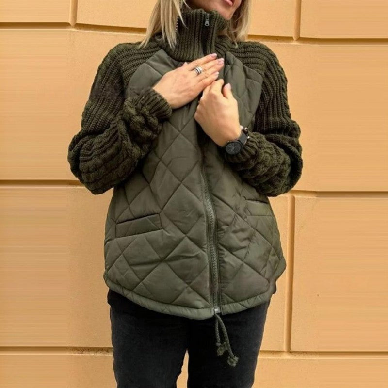 Harriet | Quilted Knit-Sleeve Jacket