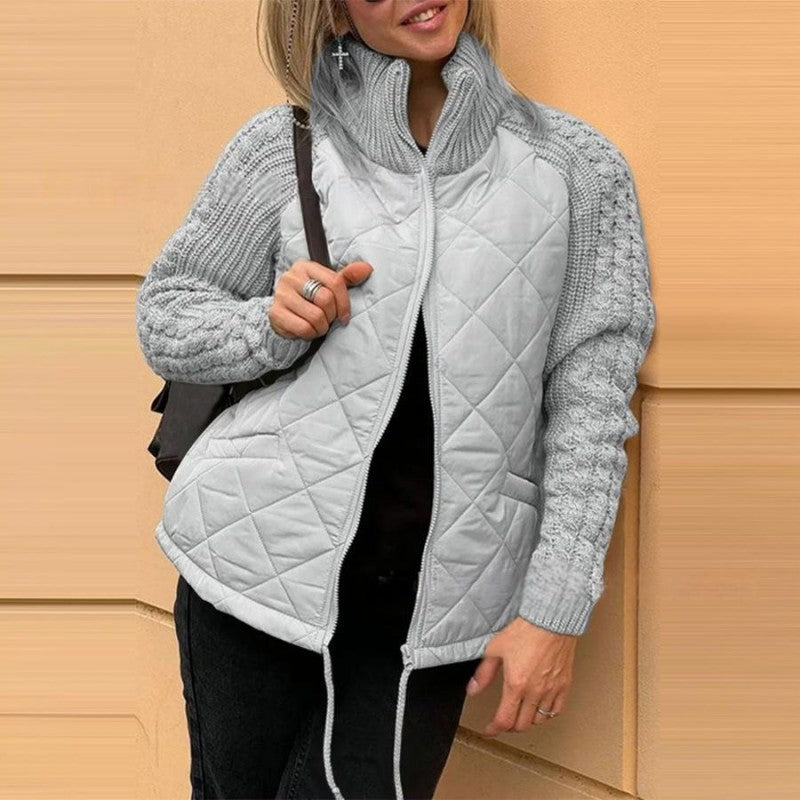 Harriet | Quilted Knit-Sleeve Jacket