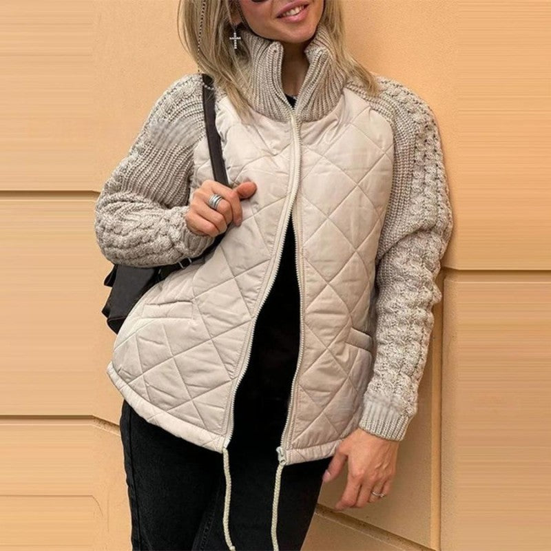 Harriet | Quilted Knit-Sleeve Jacket