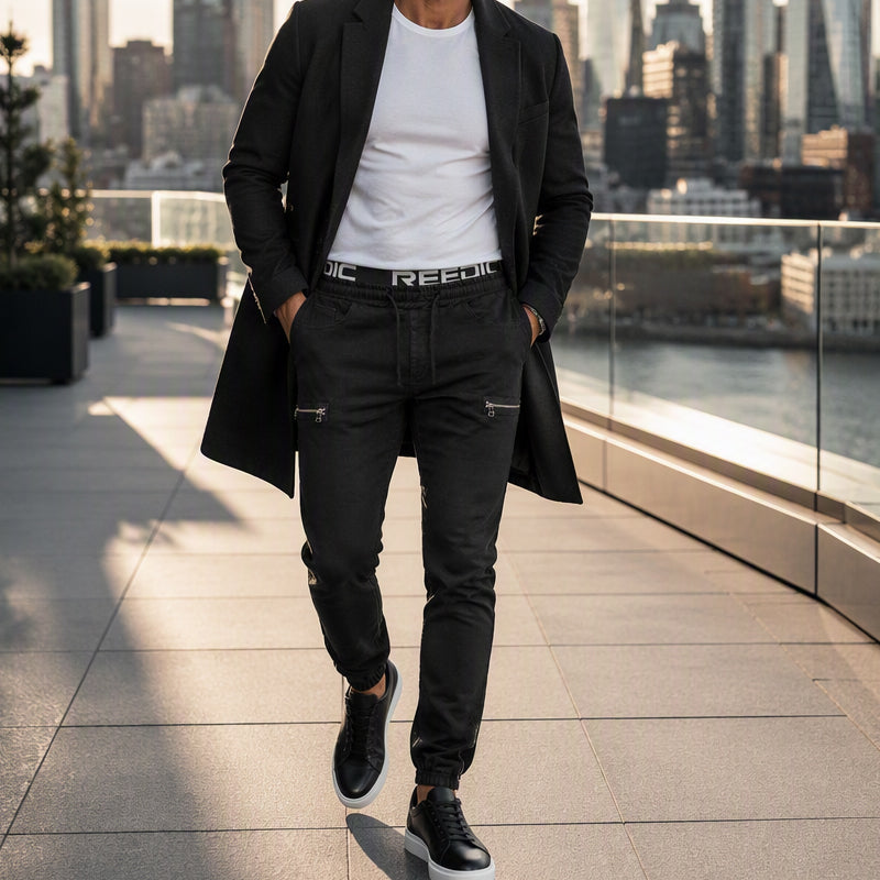 Huxley | Stretch Denim Jogger Trousers