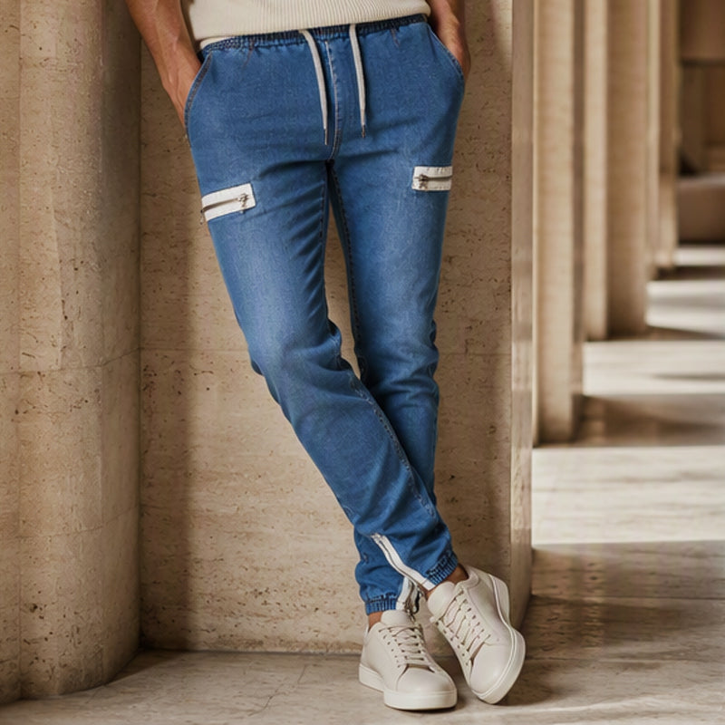 Huxley | Stretch Denim Jogger Trousers