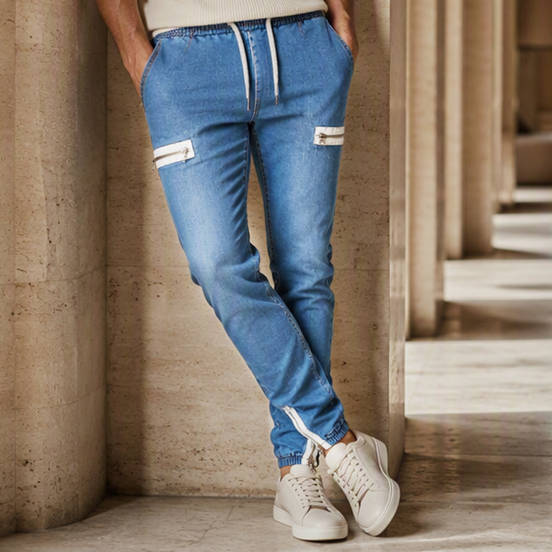 Huxley | Stretch Denim Jogger Trousers