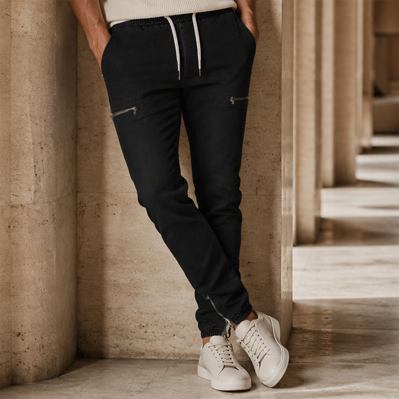 Huxley | Stretch Denim Jogger Trousers