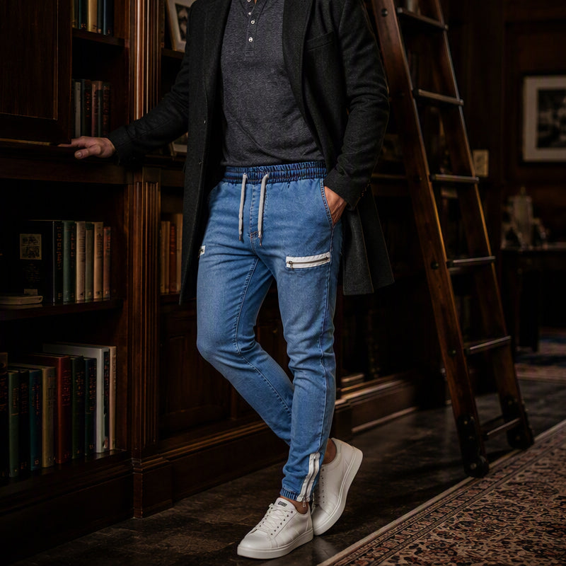 Huxley | Stretch Denim Jogger Trousers