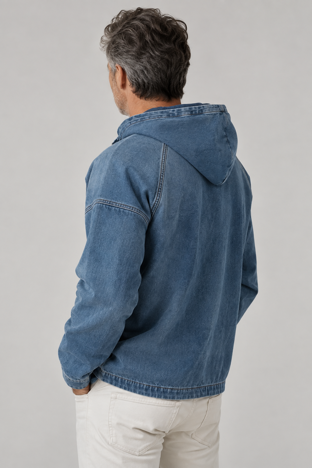 George Half-Zip Denim Jacket