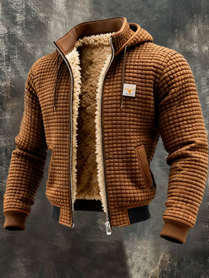 Graham | Warm Waffle-Texture Hooded Jacket