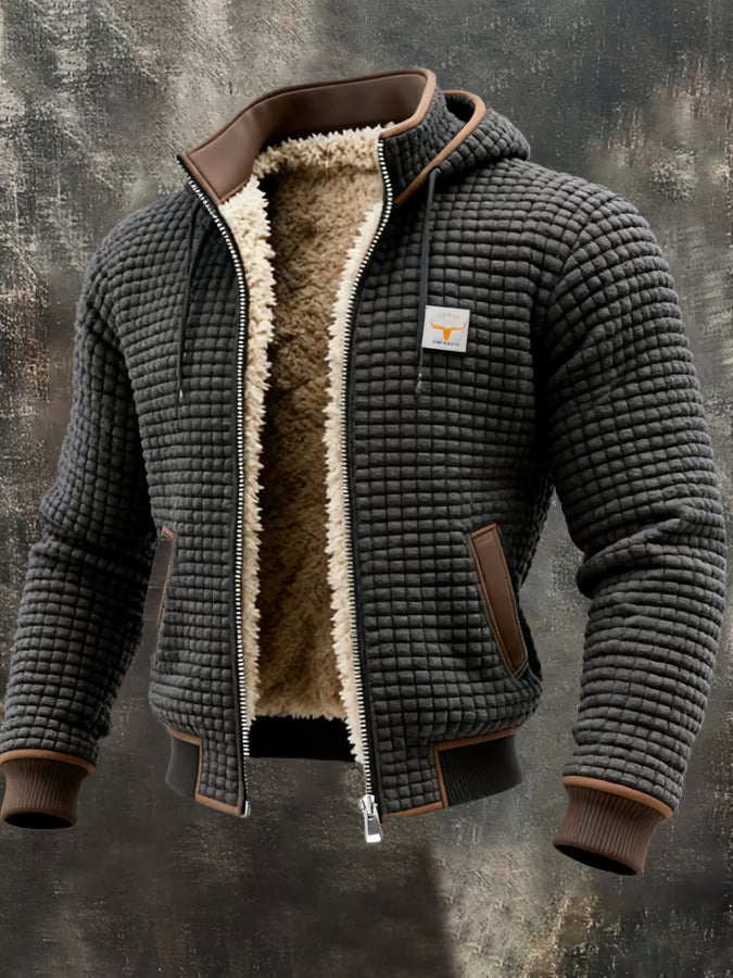 Graham | Warm Waffle-Texture Hooded Jacket