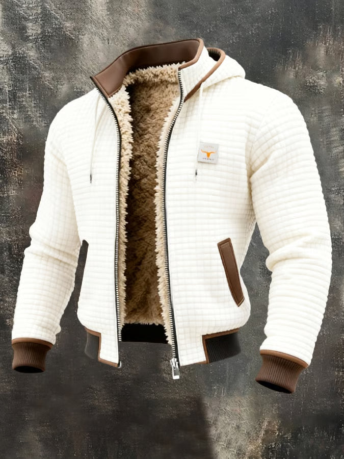 Graham | Warm Waffle-Texture Hooded Jacket