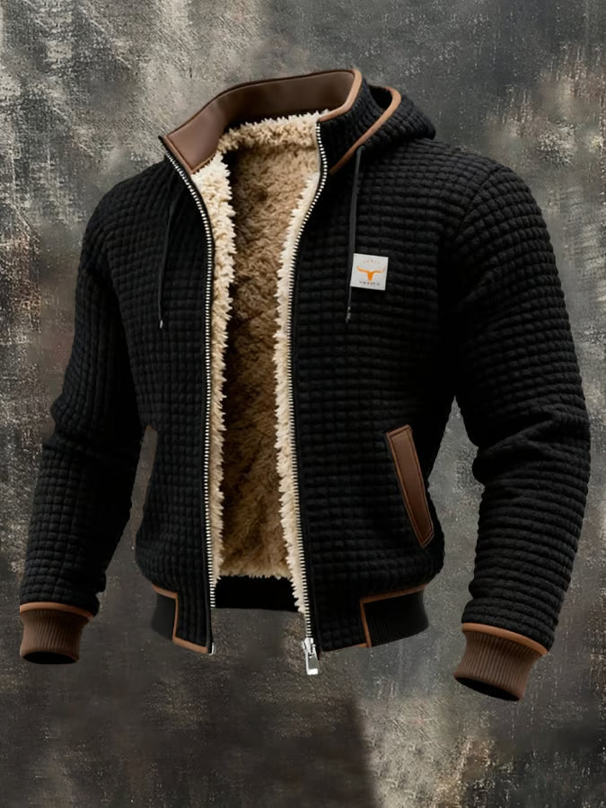 Graham | Warm Waffle-Texture Hooded Jacket