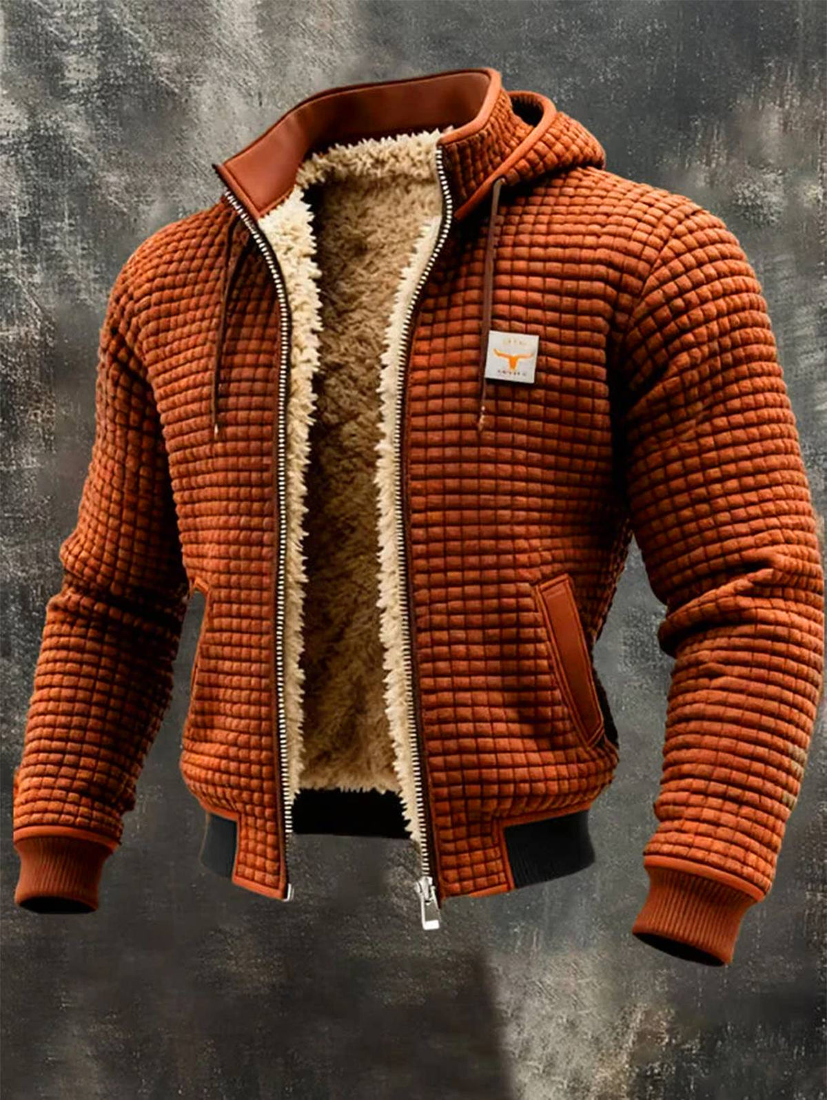 Graham | Warm Waffle-Texture Hooded Jacket