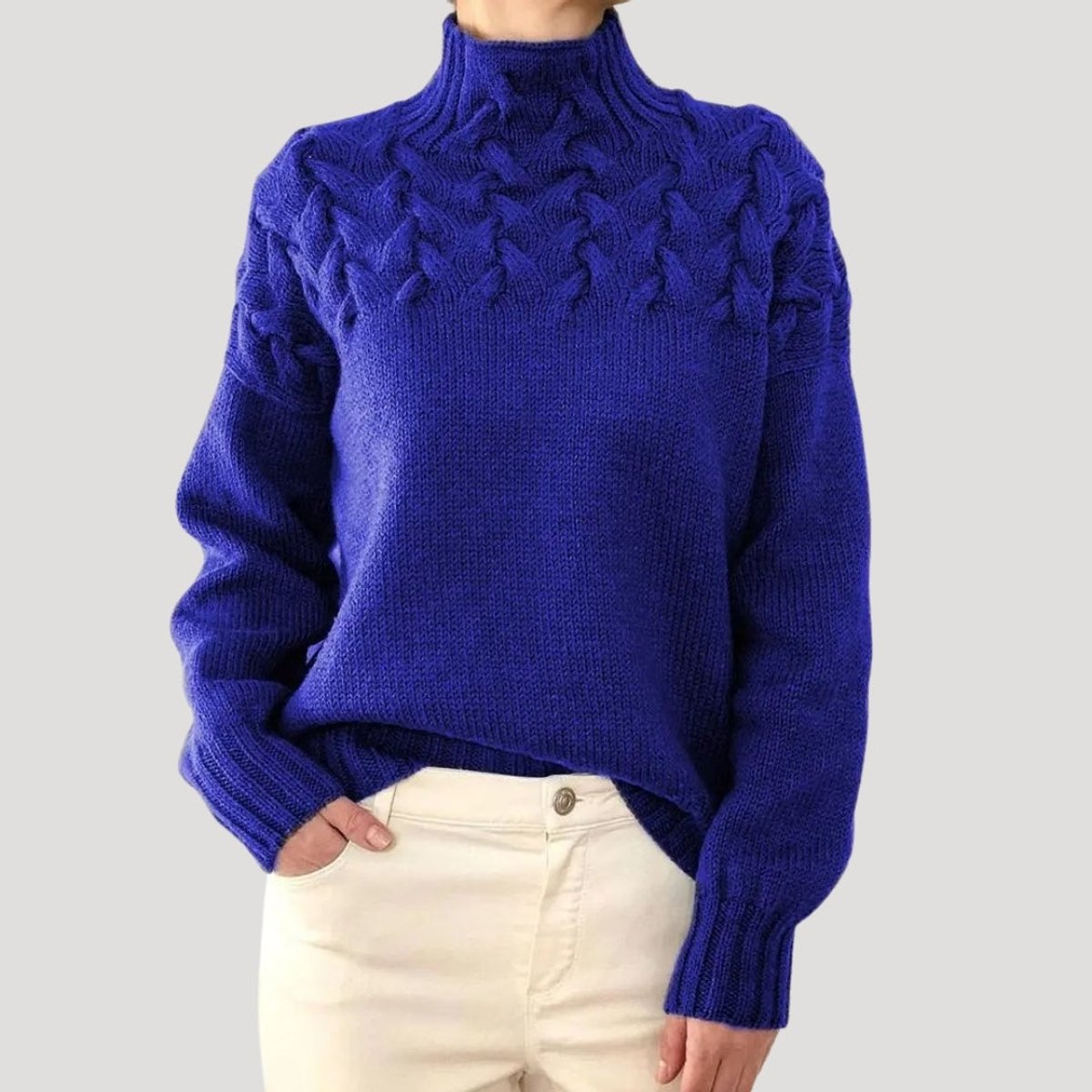 Isla | Women's Cable Knit Turtleneck Jumper Sweater